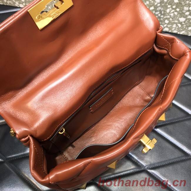 VALENTINO GARAVANI Roman Stud Napa sheepskin leather 1189S brown