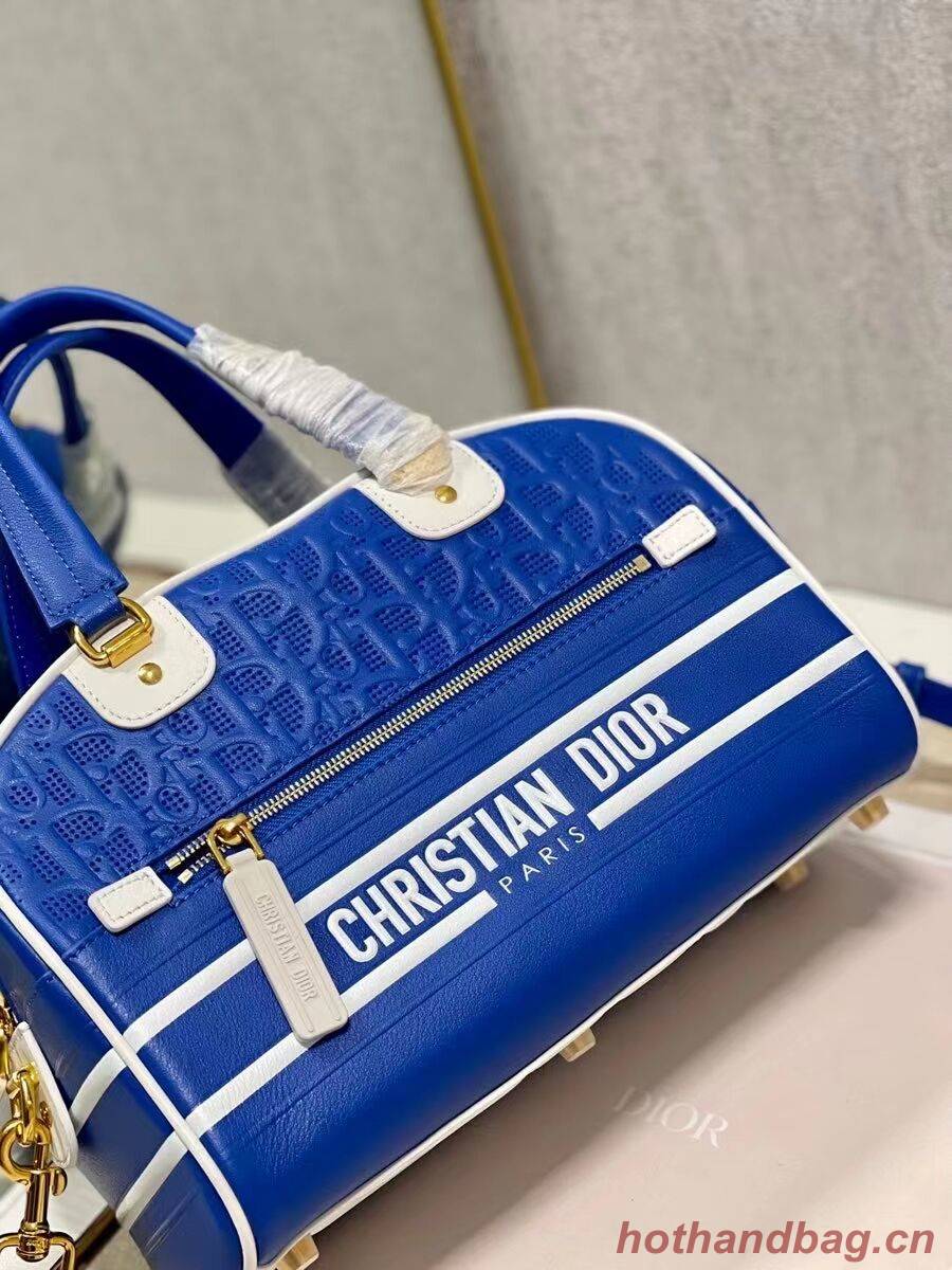 DIOR medium Embossing leather tote Bag A9200 blue DIOR medium Embossing leather tote Bag A9200 blue