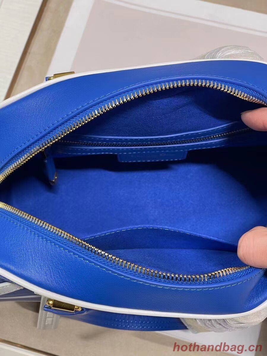 DIOR medium Embossing leather tote Bag A9200 blue DIOR medium Embossing leather tote Bag A9200 blue