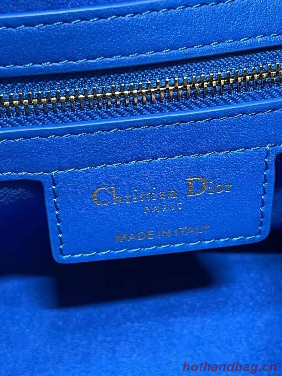 DIOR medium Embossing leather tote Bag A9200 blue DIOR medium Embossing leather tote Bag A9200 blue