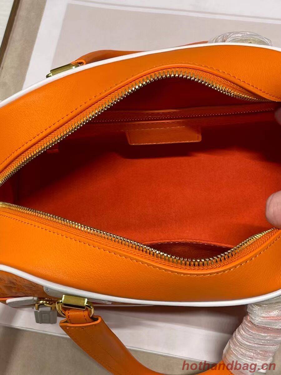DIOR medium Embossing leather tote Bag A9200 orange DIOR medium Embossing leather tote Bag A9200 orange
