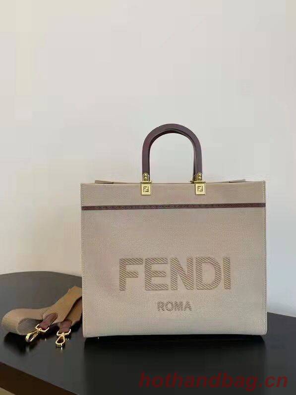 FENDI SUNSHINE Shopper Bag 8BH371 Light Gray FENDI SUNSHINE Shopper Bag 8BH371 Light Gray