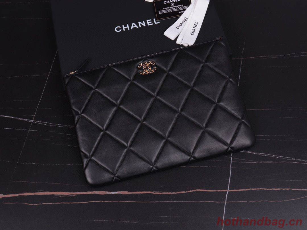 CHANEL 19 Sheepskin Original Leather Carry on bag AP0952 Black CHANEL 19 Sheepskin Original Leather Carry on bag AP0952 Black