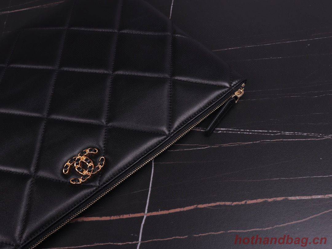 CHANEL 19 Sheepskin Original Leather Carry on bag AP0952 Black CHANEL 19 Sheepskin Original Leather Carry on bag AP0952 Black