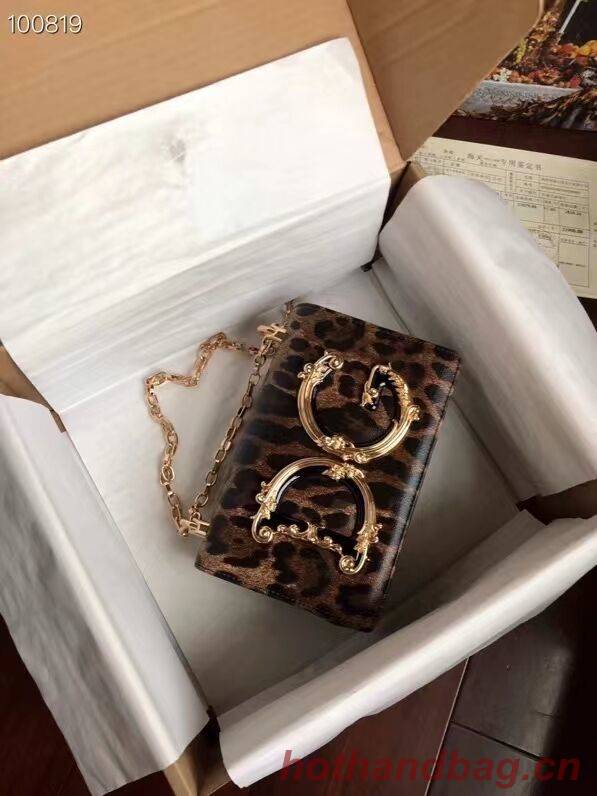 Dolce & Gabbana Origianl Leopard Print Leather Shoulder Bag 4006-1 brown Dolce & Gabbana Origianl Leopard Print Leather Shoulder Bag 4006-1 brown