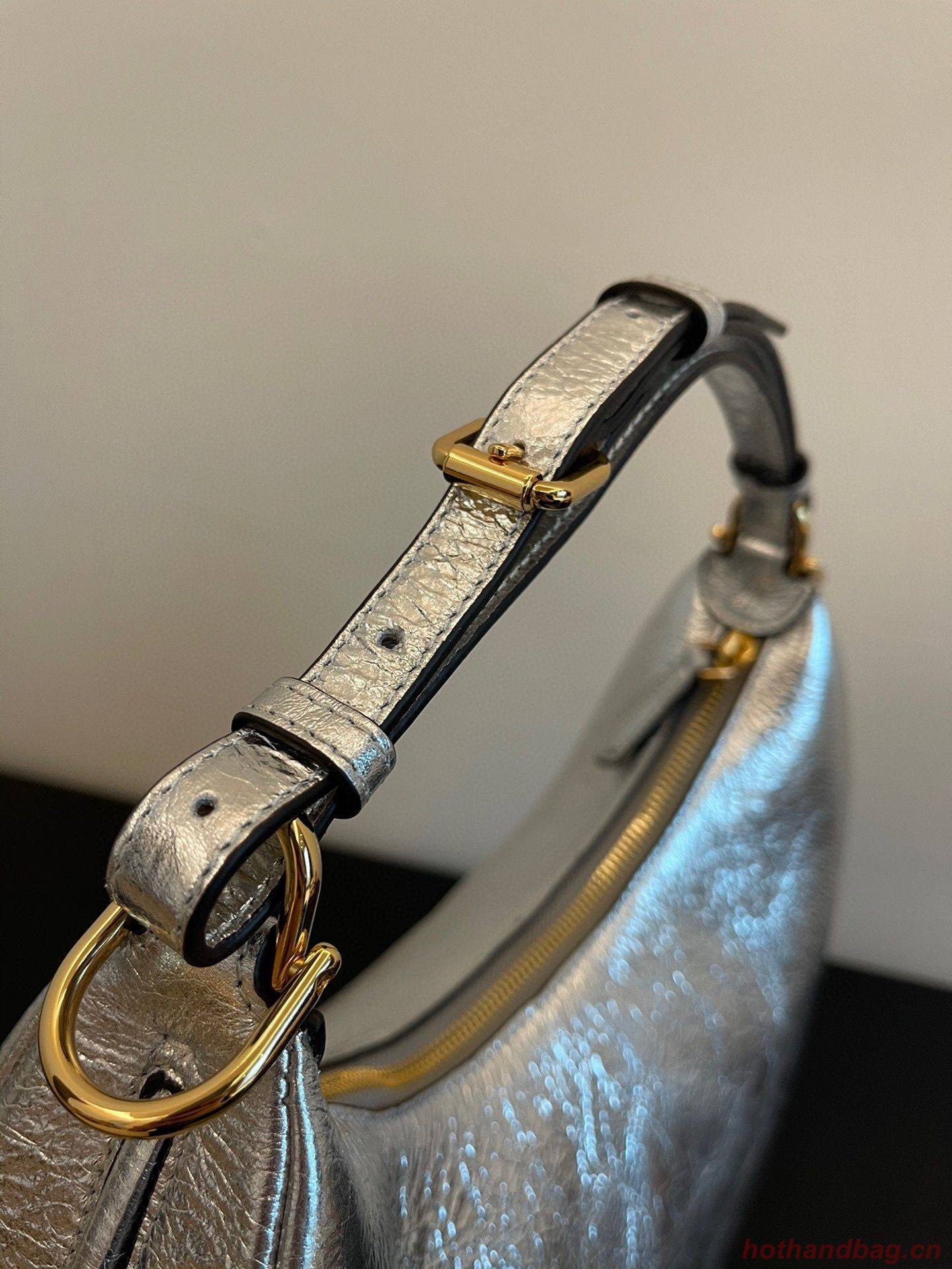 Fendi Praphy Original Leather Big Logo Bag 80056M Silver Fendi Praphy Original Leather Big Logo Bag 80056M Silver