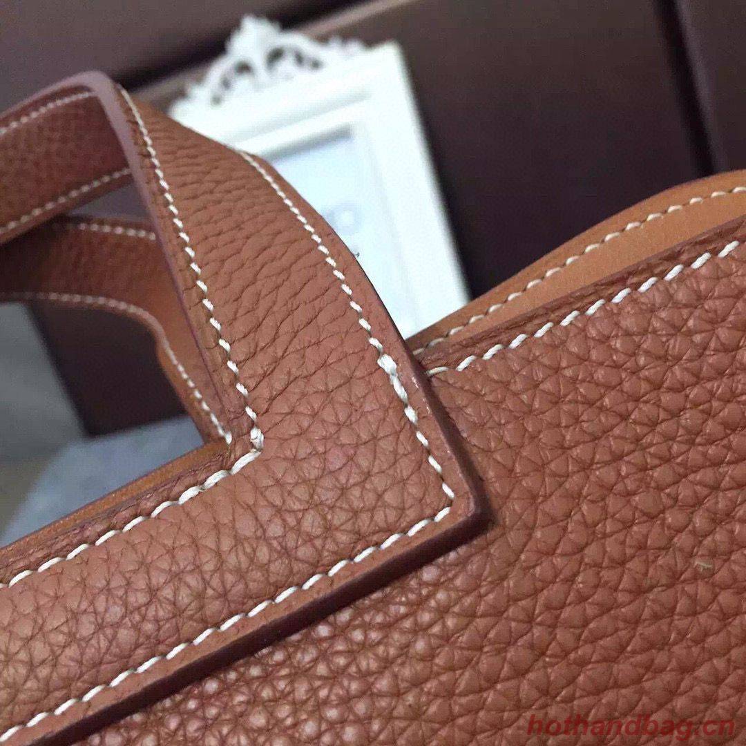 Hermes Halzan Togo Original Leather H3909 Brown Hermes Halzan Togo Original Leather H3909 Brown