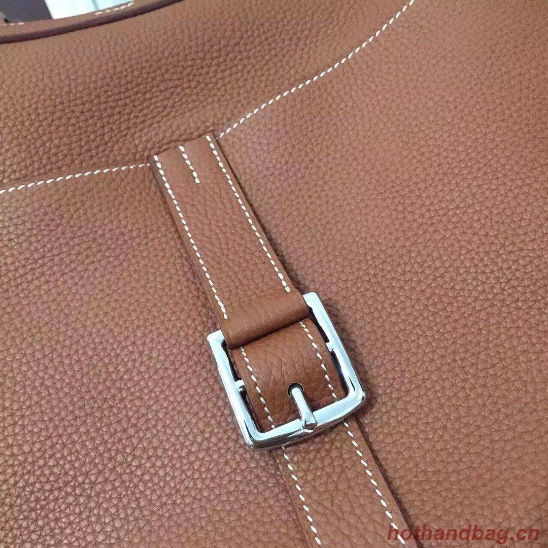 Hermes Halzan Togo Original Leather H3909 Brown Hermes Halzan Togo Original Leather H3909 Brown