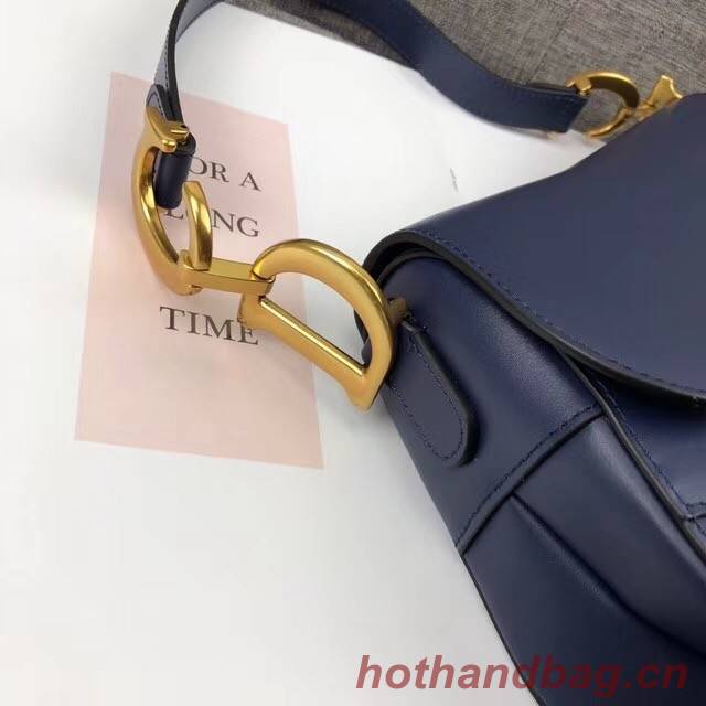 Dior MINI SADDLE BAG CALFSKIN M0447 dark blue Dior MINI SADDLE BAG CALFSKIN M0447 dark blue