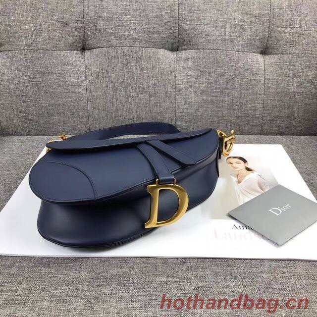 Dior MINI SADDLE BAG CALFSKIN M0447 dark blue Dior MINI SADDLE BAG CALFSKIN M0447 dark blue