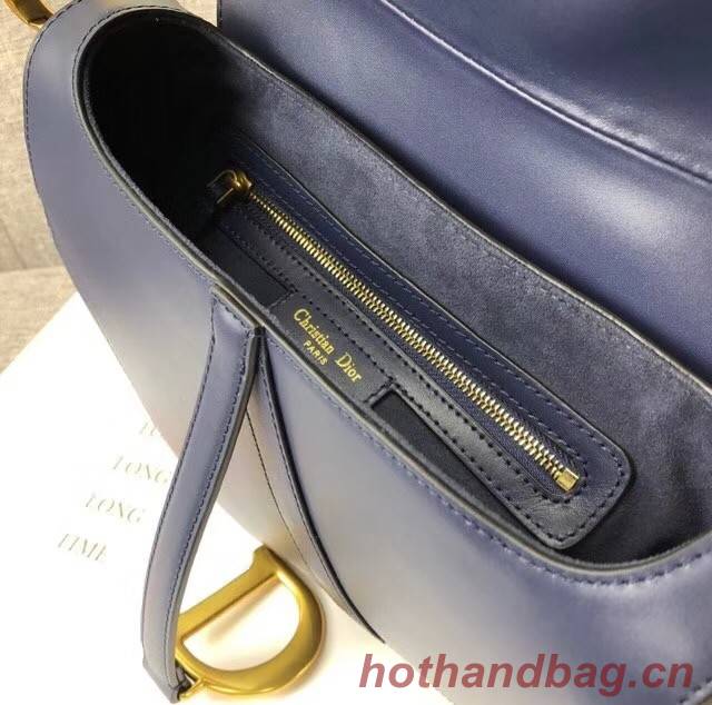 Dior MINI SADDLE BAG CALFSKIN M0447 dark blue Dior MINI SADDLE BAG CALFSKIN M0447 dark blue