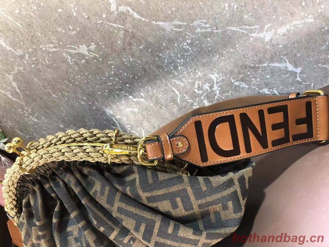 FENDI fabric bag F7641 brown FENDI fabric bag F7641 brown