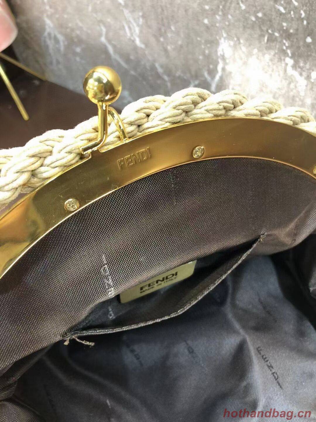 FENDI raffia bag F7641 Beige FENDI raffia bag F7641 Beige