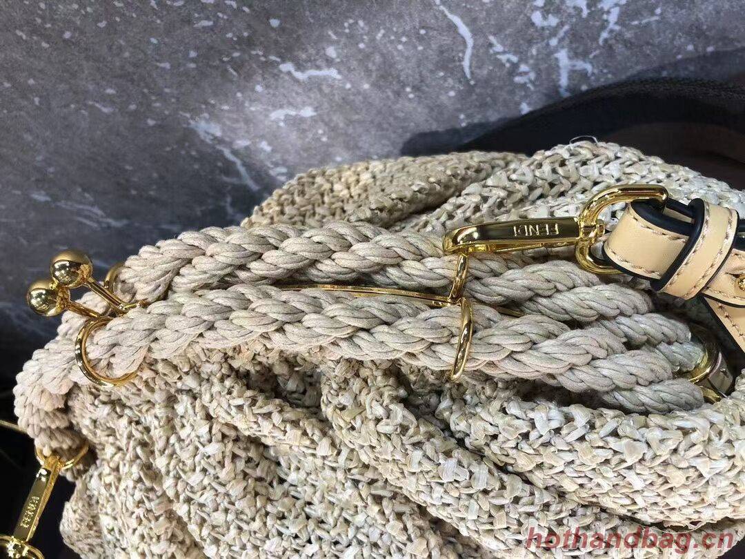 FENDI raffia bag F7641 Beige FENDI raffia bag F7641 Beige