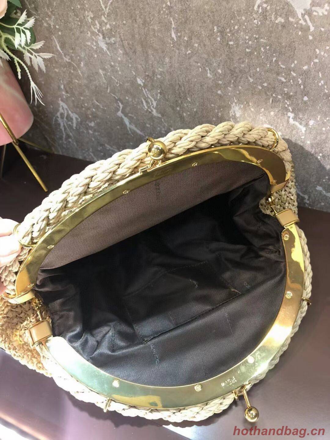 FENDI raffia bag F7641 Beige FENDI raffia bag F7641 Beige