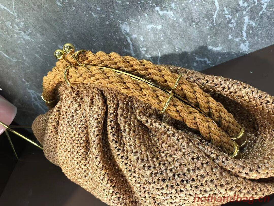 FENDI raffia bag F7641 brown FENDI raffia bag F7641 brown