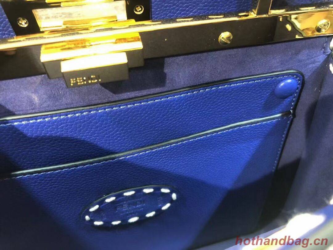Fendi Peekaboo ISeeU MEDIUM leather bag F8637 blue Fendi Peekaboo ISeeU MEDIUM leather bag F8637 blue