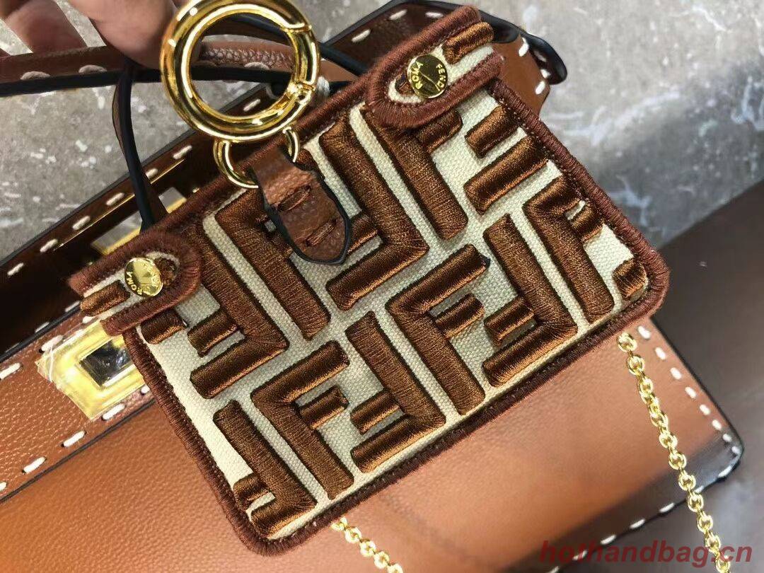 Fendi Peekaboo ISeeU MEDIUM leather bag F8637 brown Fendi Peekaboo ISeeU MEDIUM leather bag F8637 brown