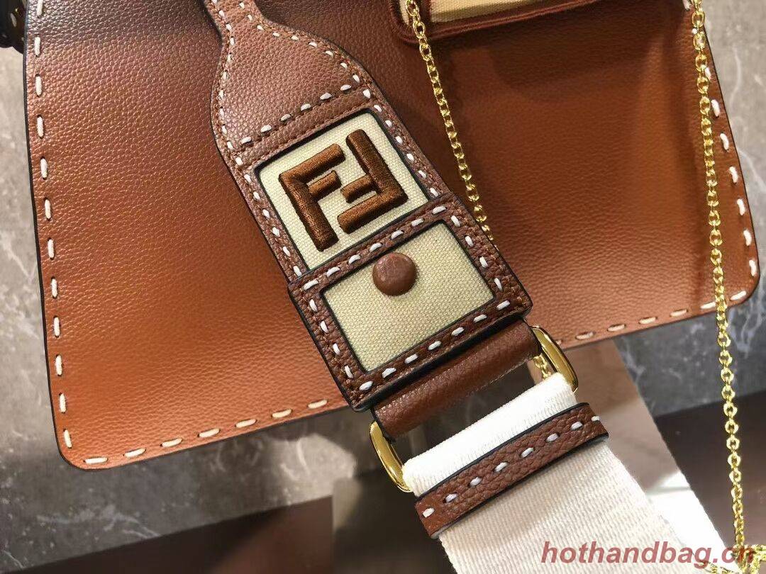 Fendi Peekaboo ISeeU MEDIUM leather bag F8637 brown Fendi Peekaboo ISeeU MEDIUM leather bag F8637 brown