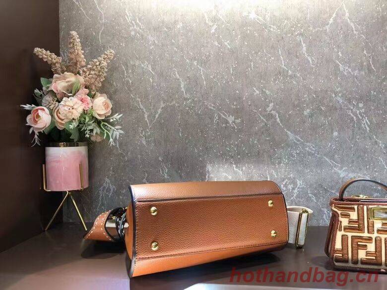 Fendi Peekaboo ISeeU Small leather bag F8636 brown Fendi Peekaboo ISeeU Small leather bag F8636 brown