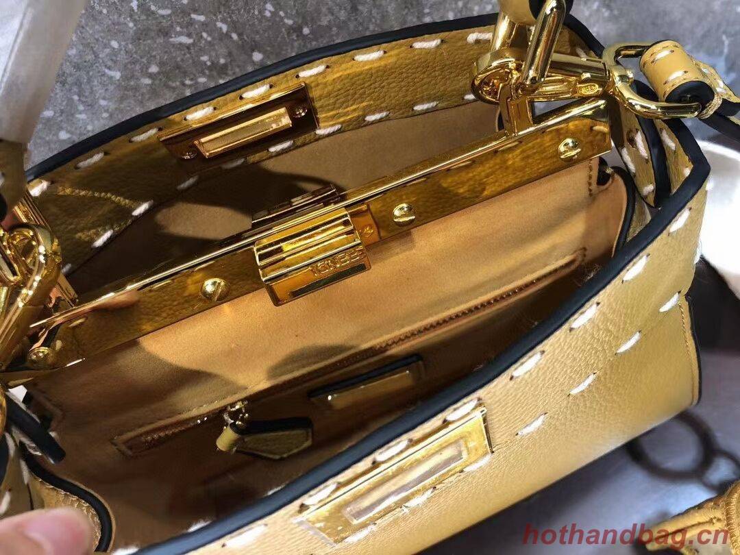 Fendi Peekaboo ISeeU Small leather bag F8636 yellow Fendi Peekaboo ISeeU Small leather bag F8636 yellow