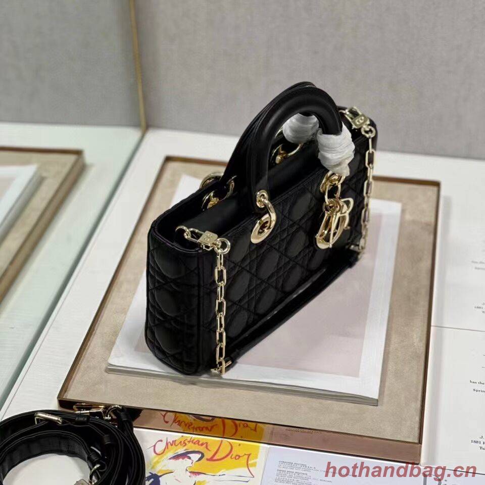 MEDIUM LADY DIOR BAG Cannage Lambskin C2820 black MEDIUM LADY DIOR BAG Cannage Lambskin C2820 black