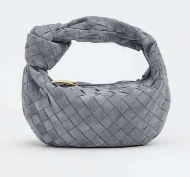 Bottega Veneta Mini intrecciato suede top handle bag 651876V1 THUNDER Bottega Veneta Mini intrecciato suede top handle bag 651876V1 THUNDER