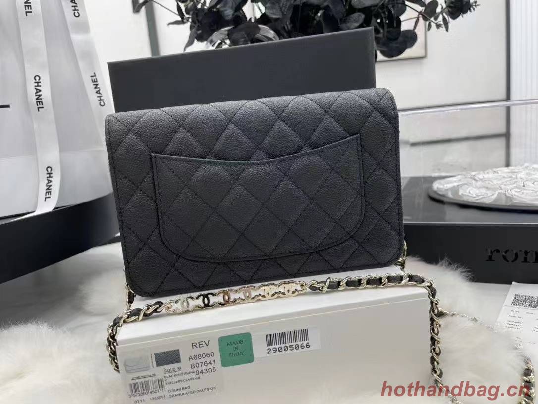 Chanel WOC Original Caviar Leather Flap cross-body bag CC33815 black Chanel WOC Original Caviar Leather Flap cross-body bag CC33815 black