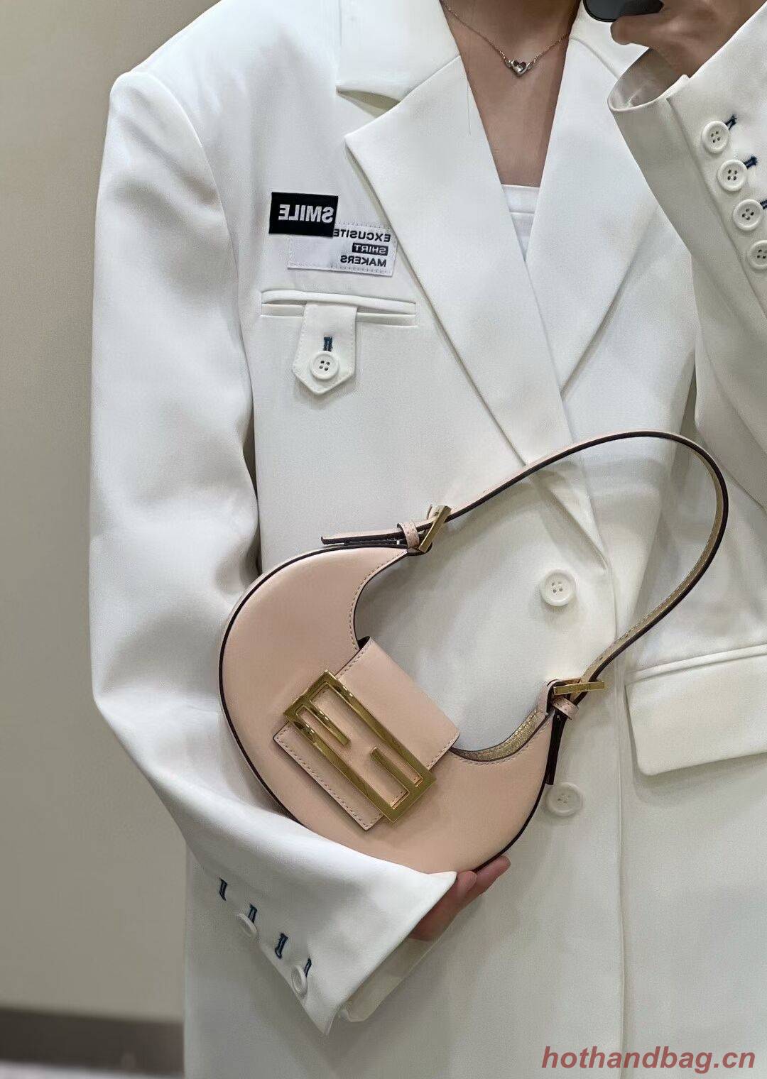 Fendi Cookie pink leather mini bag 8BS065A Fendi Cookie pink leather mini bag 8BS065A