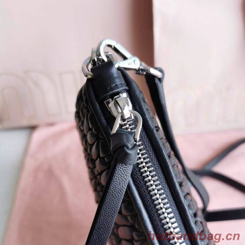 miu miu Matelasse Nappa Leather Shoulder Bag 6BH225 black miu miu Matelasse Nappa Leather Shoulder Bag 6BH225 black