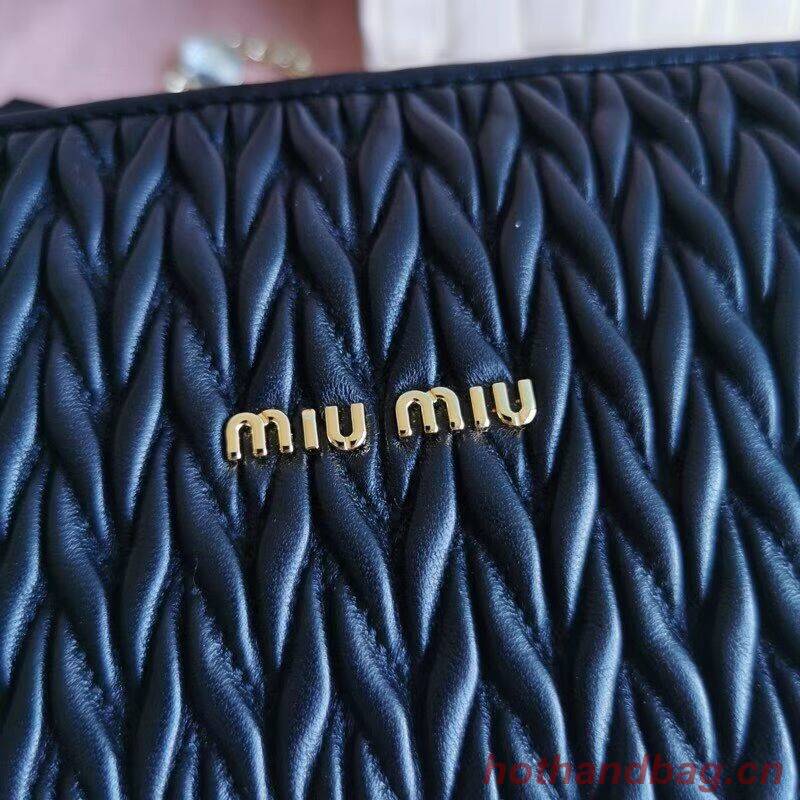 miu miu Matelasse Nappa Leather mini Shoulder Bag 6BE641 black miu miu Matelasse Nappa Leather mini Shoulder Bag 6BE641 black