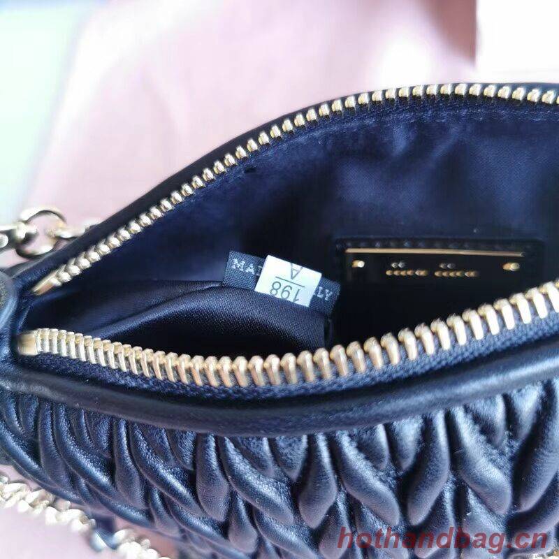 miu miu Matelasse Nappa Leather mini Shoulder Bag 6BE641 black miu miu Matelasse Nappa Leather mini Shoulder Bag 6BE641 black