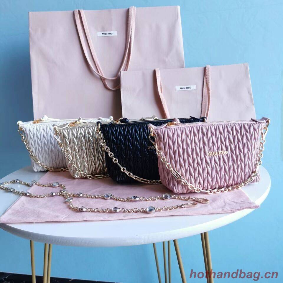 miu miu Matelasse Nappa Leather mini Shoulder Bag 6BE641 gold miu miu Matelasse Nappa Leather mini Shoulder Bag 6BE641 gold