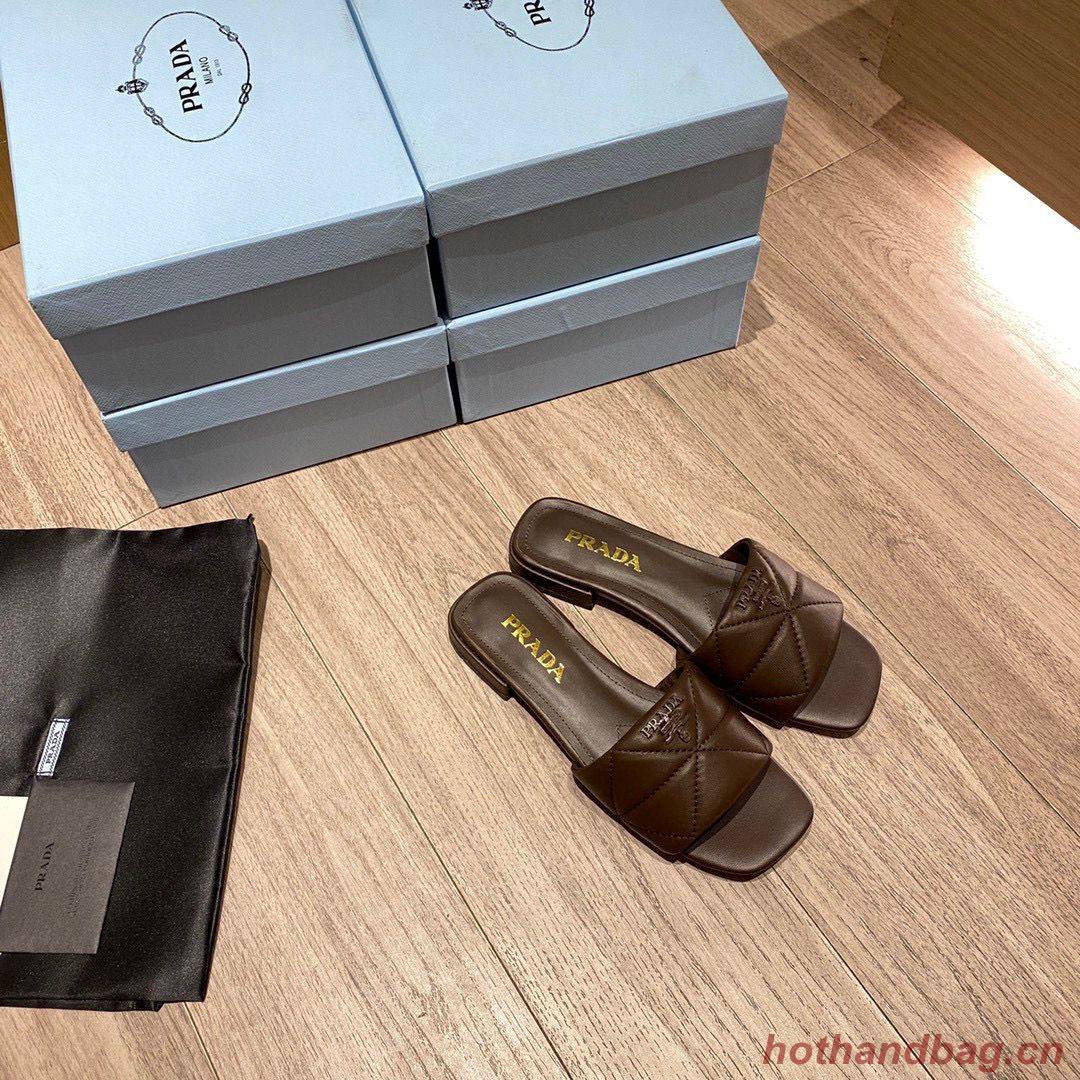 Prada Slippers Shoes PD56902 Brown Prada Slippers Shoes PD56902 Brown