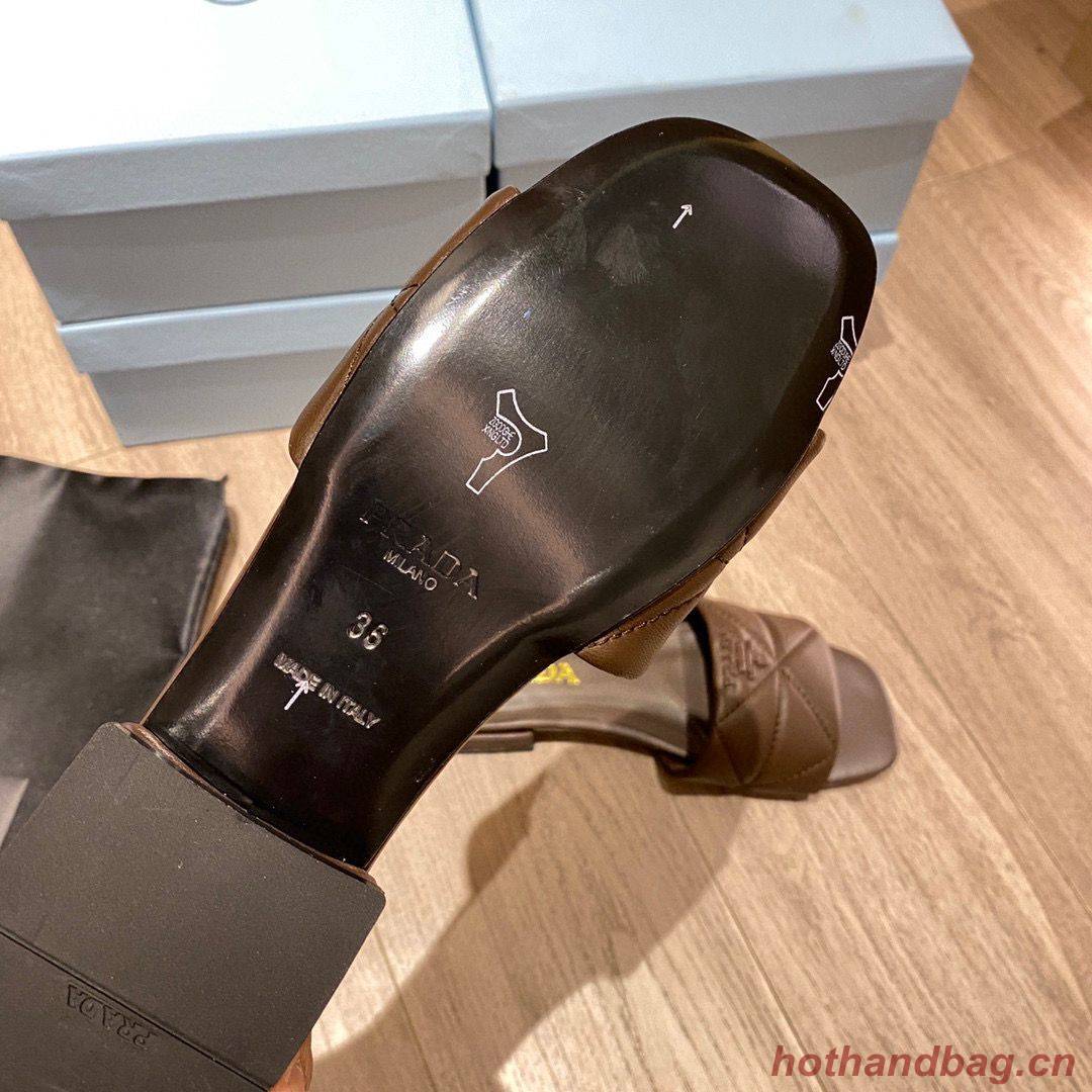 Prada Slippers Shoes PD56902 Brown Prada Slippers Shoes PD56902 Brown