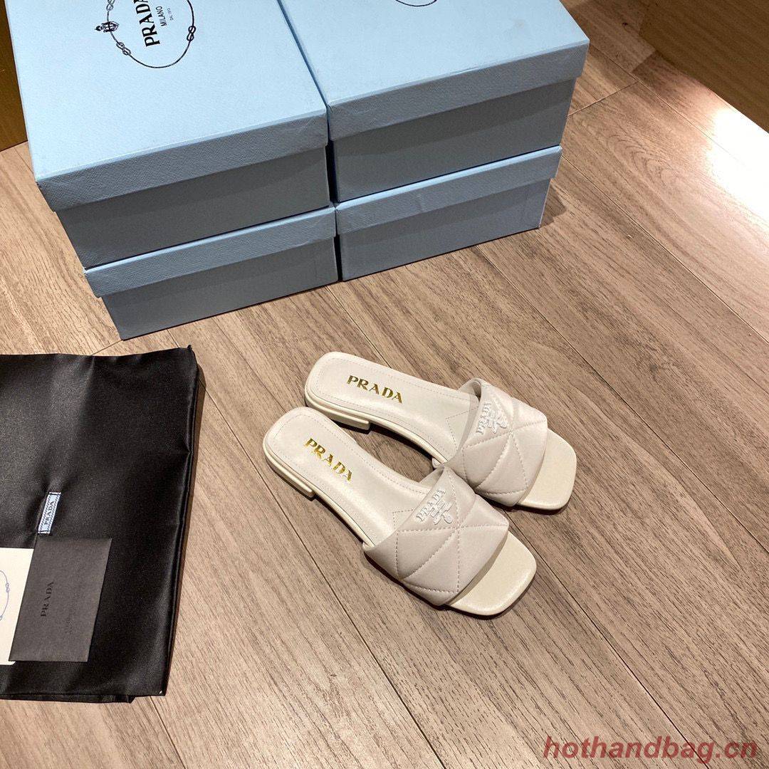 Prada Slippers Shoes PD56902 White Prada Slippers Shoes PD56902 White