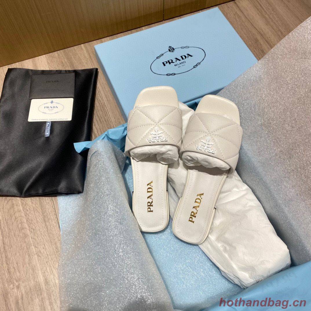 Prada Slippers Shoes PD56902 White Prada Slippers Shoes PD56902 White