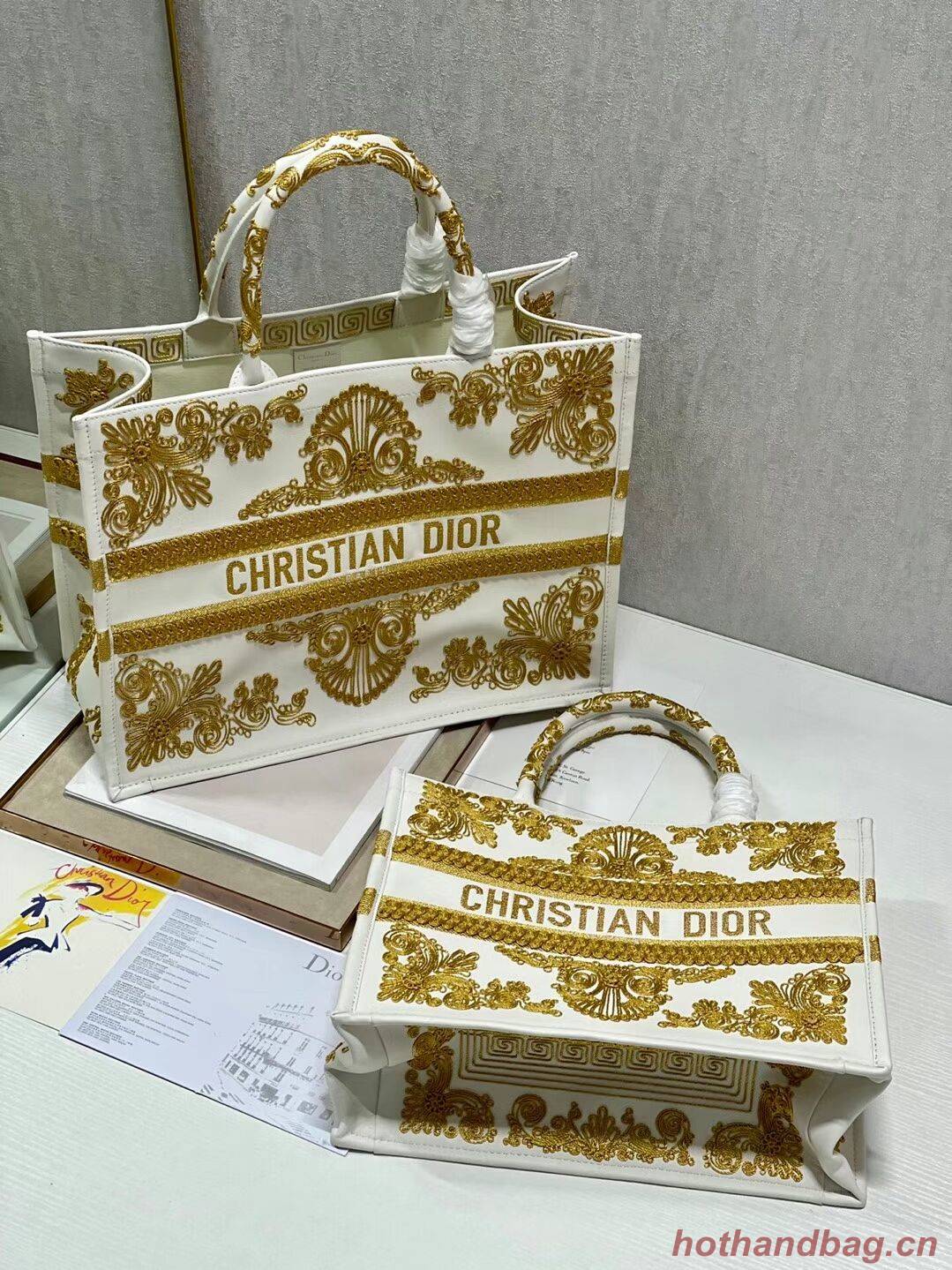 DIOR BOOK TOTE leather C1287-24 white DIOR BOOK TOTE leather C1287-24 white