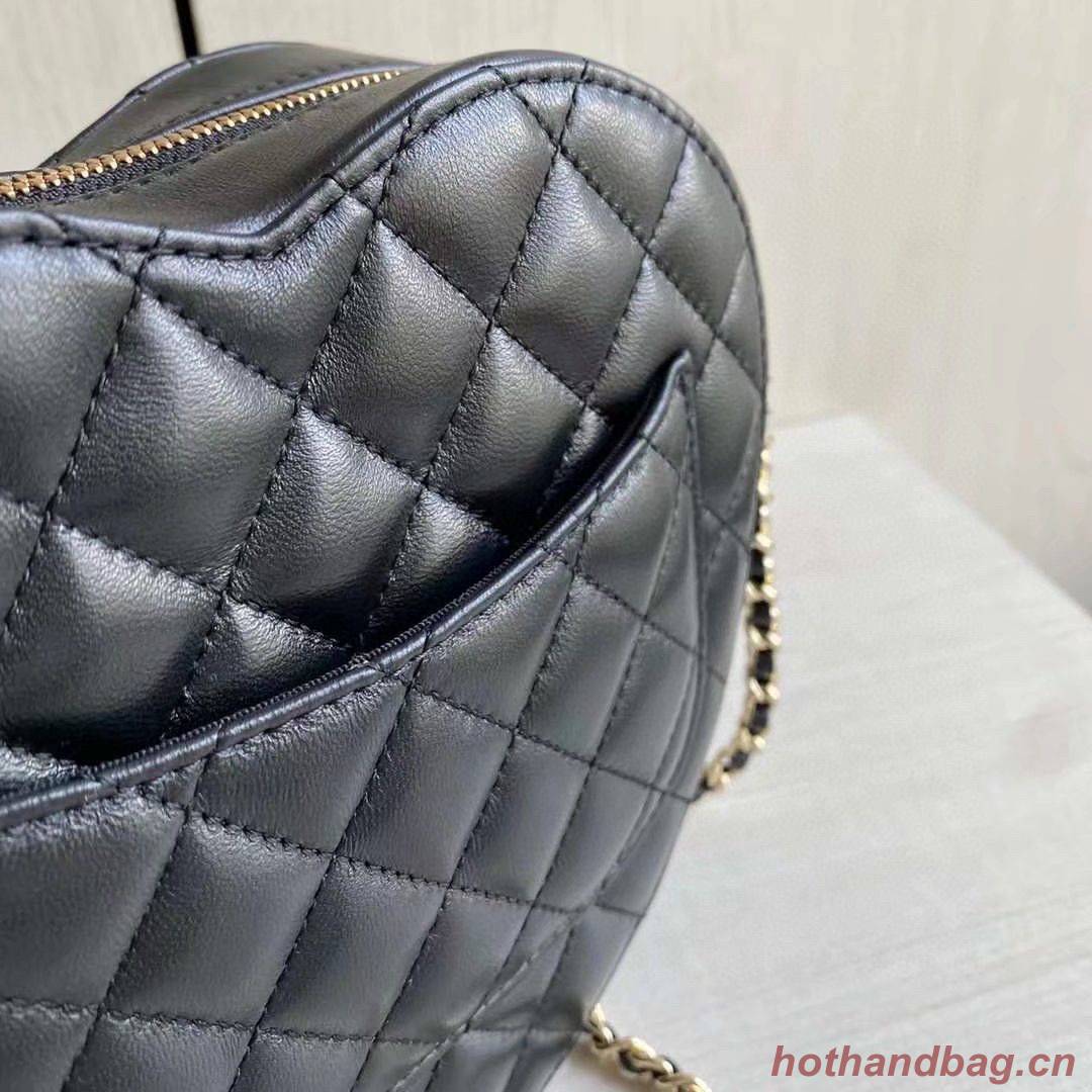 Chanel 2022S Love Heart Original Lambskin Crossbody Chain Bag AS3191Y Black Chanel 2022S Love Heart Original Lambskin Crossbody Chain Bag AS3191Y Black