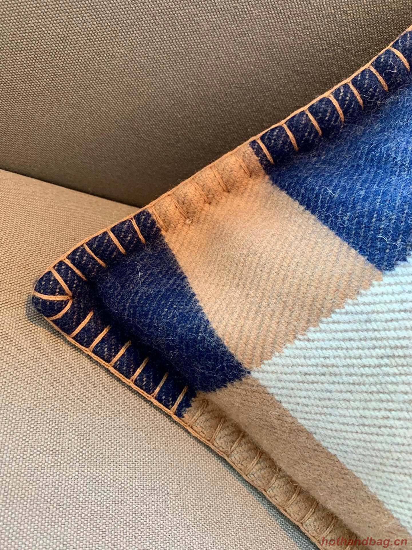 Hermes Pillow 18234 Khaki&Blue Hermes Pillow 18234 Khaki&Blue