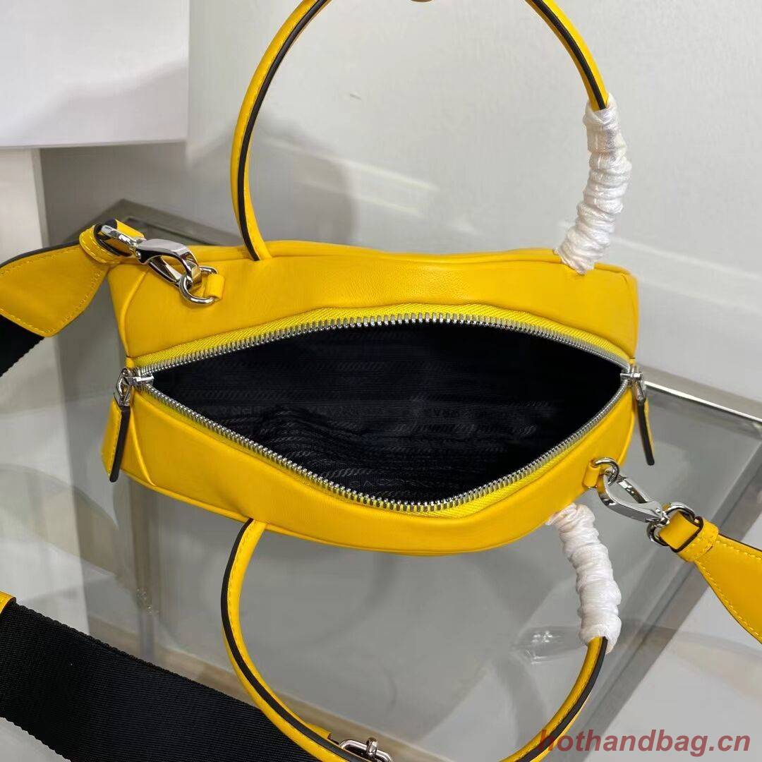 Prada Leather Triangle bag 1BB082 yellow Prada Leather Triangle bag 1BB082 yellow