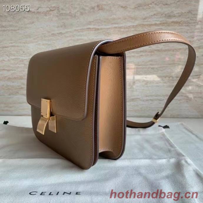 Celine MEDIUM CLASSIC BAG IN NATURAL CALFSKIN 189173 Brown Celine MEDIUM CLASSIC BAG IN NATURAL CALFSKIN 189173 Brown