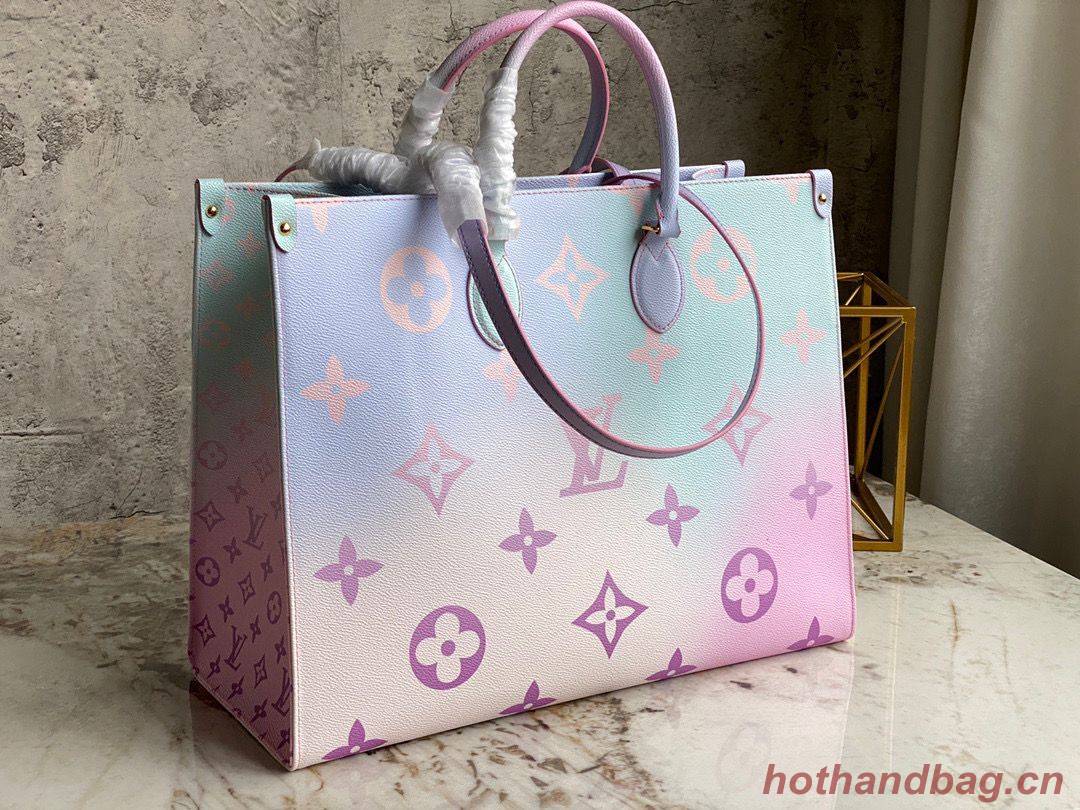Louis Vuitton ONTHEGO GM Dip Dye Pastel M46076 Pink&Blue Louis Vuitton ONTHEGO GM Dip Dye Pastel M46076 Pink&Blue