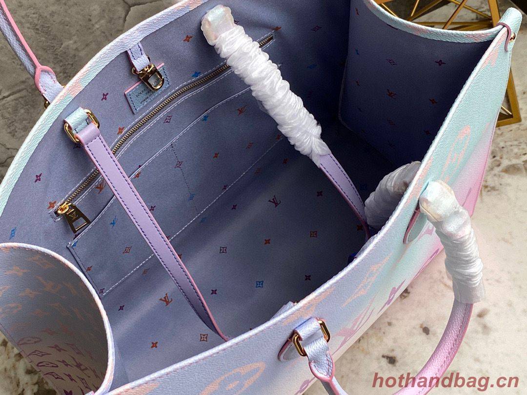 Louis Vuitton ONTHEGO GM Dip Dye Pastel M46076 Pink&Blue Louis Vuitton ONTHEGO GM Dip Dye Pastel M46076 Pink&Blue