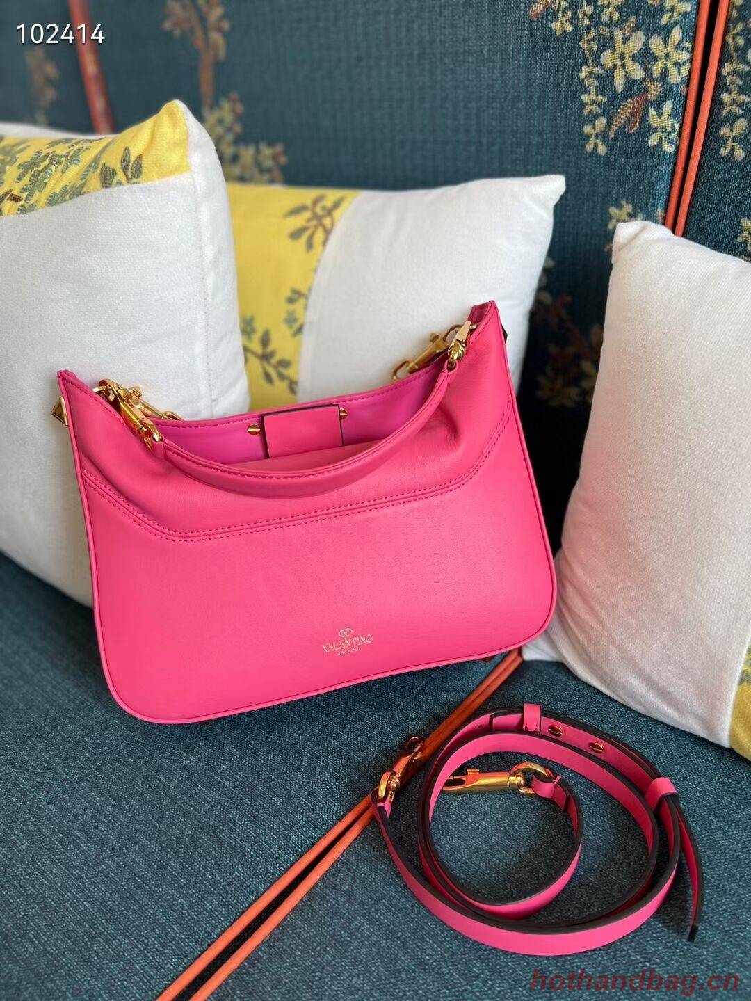 VALENTINO GARAVANI Loco Calf leather bag V2028 plum VALENTINO GARAVANI Loco Calf leather bag V2028 plum