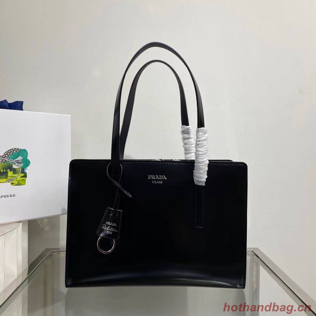 Prada Re-Edition 1995 brushed-leather medium handbag 1BA350 black Prada Re-Edition 1995 brushed-leather medium handbag 1BA350 black