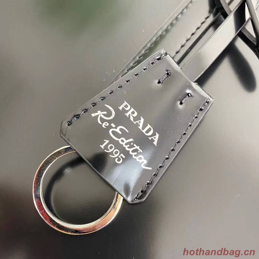 Prada Re-Edition 1995 brushed-leather medium handbag 1BA350 black Prada Re-Edition 1995 brushed-leather medium handbag 1BA350 black