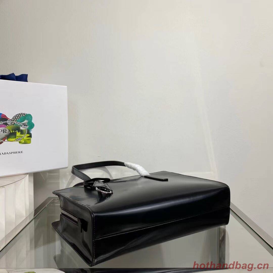 Prada Re-Edition 1995 brushed-leather medium handbag 1BA350 black Prada Re-Edition 1995 brushed-leather medium handbag 1BA350 black