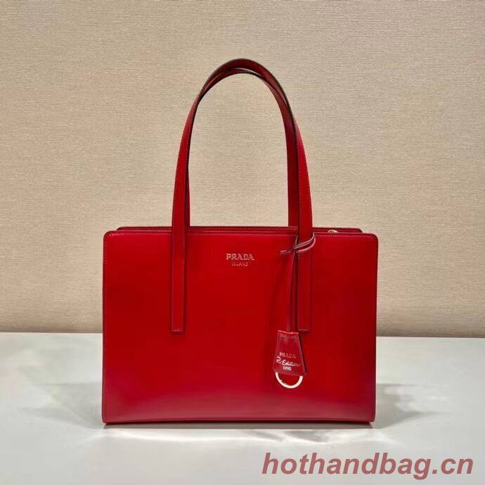 Prada Re-Edition 1995 brushed-leather medium handbag 1BA350 red Prada Re-Edition 1995 brushed-leather medium handbag 1BA350 red