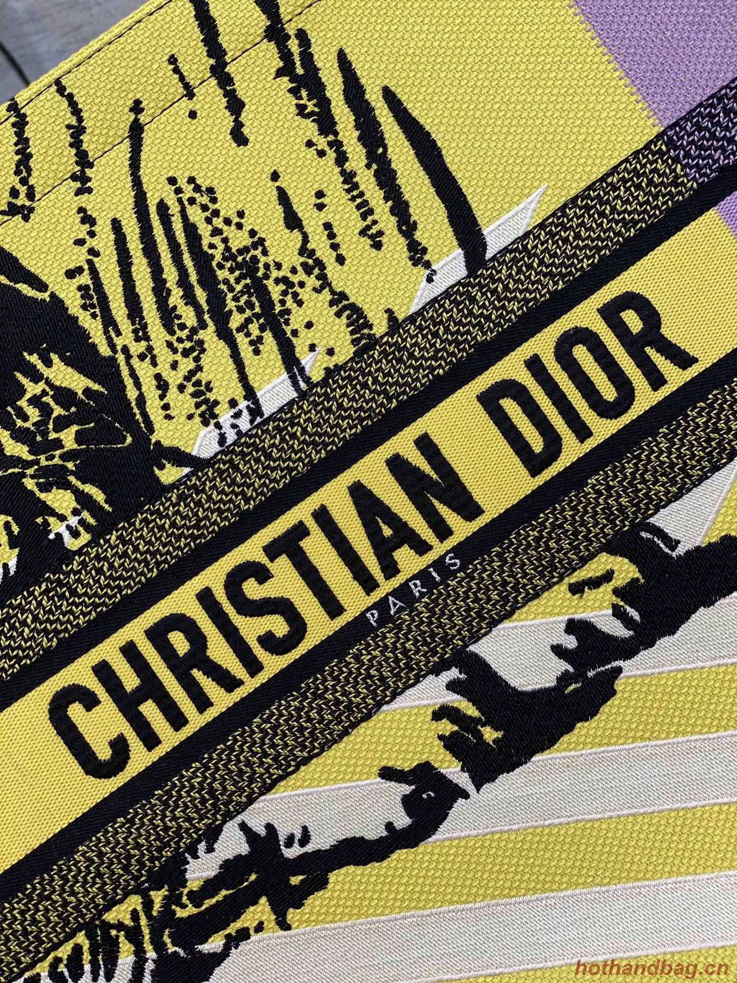 DIOR BOOK TOTE BAG TOILE DE JOUY M1286-27 yellow DIOR BOOK TOTE BAG TOILE DE JOUY M1286-27 yellow